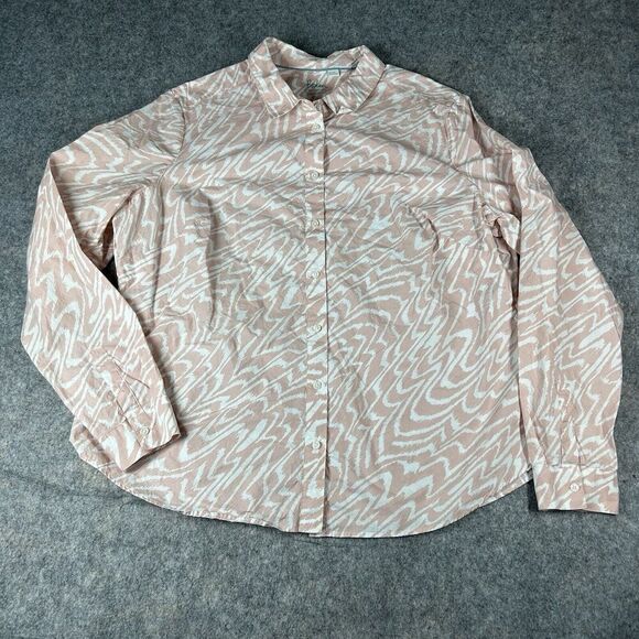 Boden The Classic Shirt Womens 20/22R Button Down Pink Printed Blouse Career - Picture 1 of 7